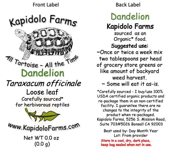 organic dandelion
