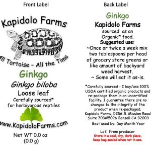 Native tortoise food, Ginkgo