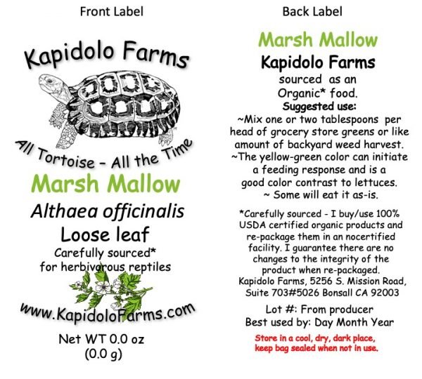 MarshMallow tortoise food