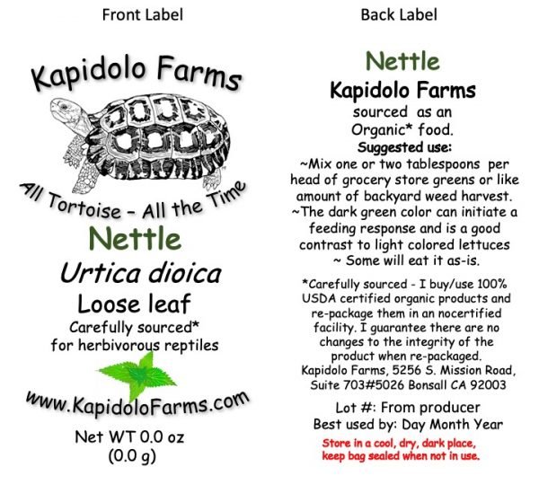 Kapidolo Farms provides Tree leaves in four unique choices, a delightful addition to your tortoises' meals.