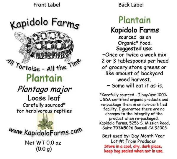 Kapidolo Farms caters to Redfoots and Yellowfoots too, ensuring a diverse and balanced diet for all tortoise species.